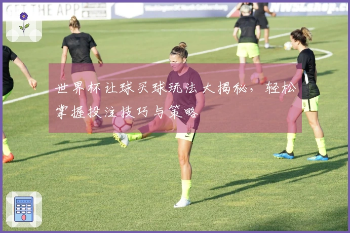世界杯让球买球玩法大揭秘，轻松掌握投注技巧与策略